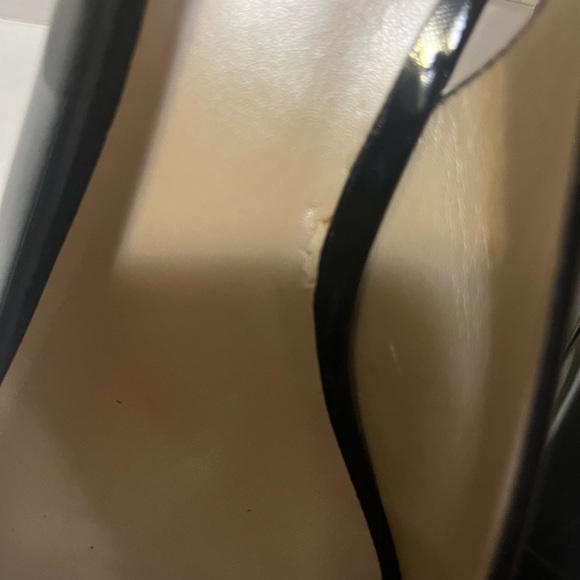 Nine West - NEW- Platform Black Patent  Peep Toe Adjustable strap Size 7.5 - Picture 4 of 10